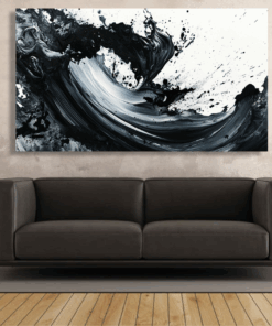 Canvas Wall Art - Storm Thick Splashes of Ink - IM1386