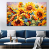 Canvas Wall Art - Sunflower Symphony Abstract - JT0231
