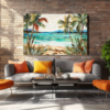 Canvas Wall Art - Tropical Island Abstract - HC0039