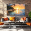 Canvas Wall Art - Tropical Sunrise Abstract - HC0035