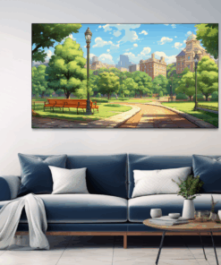 Canvas Wall Art - Urban Oasis Abstract - BK0347