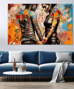 Canvas Wall Art - Urban Romance Abstract - JT0319