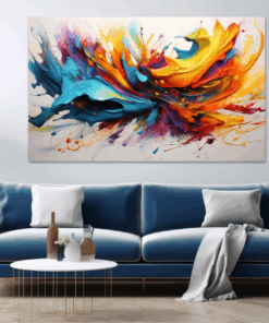 Canvas Wall Art - Vibrant Chaos abstract - JT0299