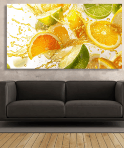 Canvas Wall Art - Vibrant Citrus Splash - IM1324