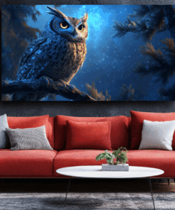 Canvas Wall Art - Wise Guardian Owl - BX0110