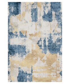 Cape Art Abstract Blue Rectangular Rug