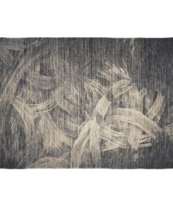 Cape Art Chenille Modern Grey Stroke Weave Rectangular Rug