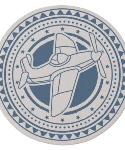 Cape Art Kiddies Blue Plane 155cm Round Rug