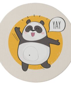 Cape Art Kiddies Excited Panda 155cm Round Rug