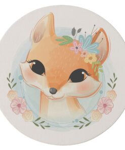 Cape Art Kiddies Orange Baby Fox 155cm Round Rug