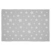 Cape Art Kids Grey White Stars Pattern Rectangular Rug