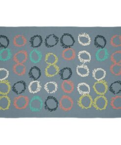 Cape Art Kids Multi Color Chalk Circle Pattern Rectangular Rug