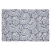 Cape Art Kids Navy Waves Line Pattern Rectangular Rug