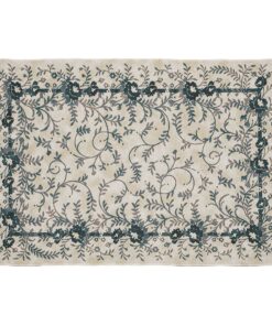 Cape Art Velva Shine Classic Beige And Teal Floral Rectangular Rug