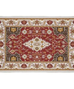 Cape Art Velva Shine Classic Red And White Oriental Rectangular Rug