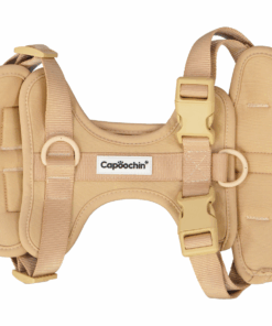 Capoochin Adjustable Luxury Padded Dog Harness (Medium) - Nude