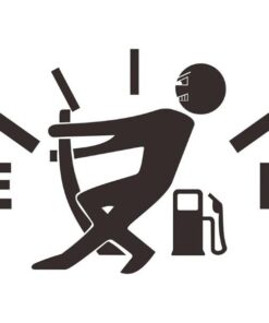 Car Funny Fuel/Petrol Vinyl Sticker Black