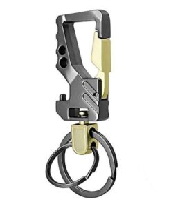 Carabiner Keychain/Key Chain Bottle Opener/Car Keyring / Key Clip-Gold/Gun