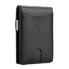 Carbon Fiber Slim RFID Money Clip Wallet Card Holder