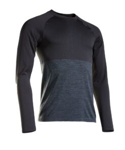 Care Men's Long-Sleeved Breathable Running T-Shirt-Black - M
