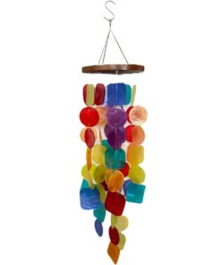 Cart In Mart Capiz Seashells Wind Chime Rainbow Natural Melody