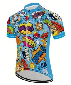 Cartoon Men's Graphic Short Sleeve Cycling Jersey - L