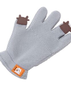 Cartoon Pet Grooming Glove - Gray