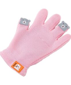 Cartoon Pet Grooming Glove - Pink