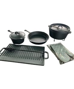 Cast Iron 7 Piece Dutch Camping Set