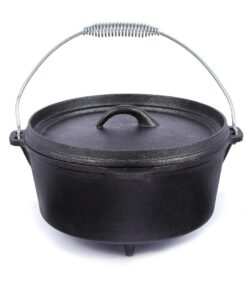 Cast Iron Dutch Oven Bread Pot 24.5cm - Black