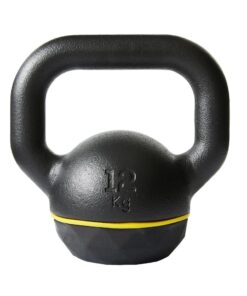 Cast iron kettlebell with rubber base 12 kg