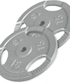 Cast Iron Tri-Grip Weight Plate Set 2 x 15KG Gorilla Sports SA