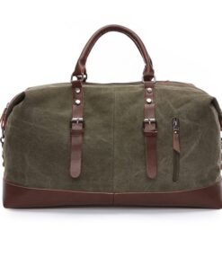 Casual Canvas Crossbody Shoulder Handbag - Large - Millitary Green