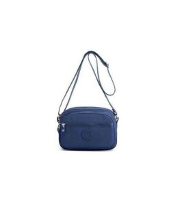 Casual Crossbody Bag - Lightweight Multi-pocket - Blue