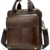 Casual Genuine Leather Cowhide Should Bag - 8579 - Coffee