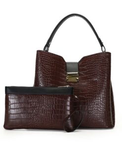 Casual Tote Soft PU Leather Handbags Women Bags - Dark Brown