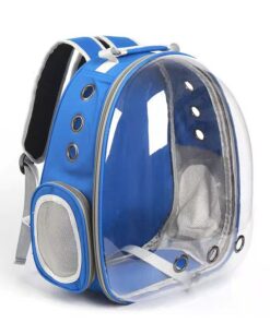 Cat Bag Breathable Portable Pet Carrier Bag Outdoor Travel Backpack - Blue