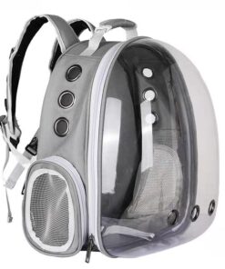 Cat Bag Breathable Portable Pet Carrier Bag Outdoor Travel Backpack - Grey