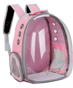 Cat Bag Breathable Portable Pet Carrier Bag Outdoor Travel Backpack - Pink