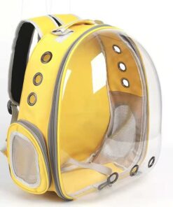 Cat Bag Breathable Portable Pet Carrier Bag Outdoor Travel Backpack - Yellow