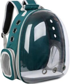 Cat Dog Bird Breathable Backpack Carrier Capsule Transparent BubbleBag Gift - Green