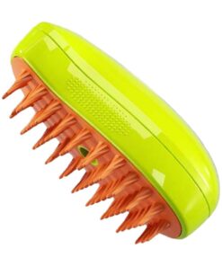 Cat & Dog Grooming Brush | USB Rechargable | 3-in-1 Electric | Steam - Light Green