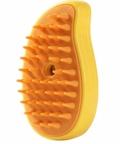 Cat & Dog Grooming Brush | USB Rechargable | 3-in-1 Electric | Steam - Yellow