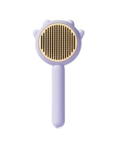 Cat Grooming Brush Self Cleaning Slicker Brushes for Dogs Cats Pet Brush - Purple