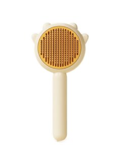 Cat Grooming Brush Self Cleaning Slicker Brushes for Dogs Cats Pet Brush - Yellow
