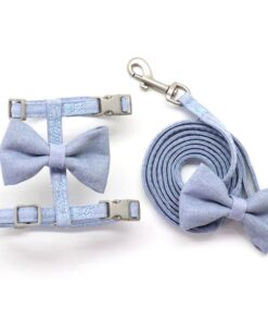 Cat Harness Adjustable Cat Traction Anti-Breakaway Cat Leashes And Harness - Blue - S