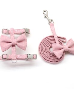 Cat Harness Adjustable Cat Traction Anti-Breakaway Cat Leashes And Harness - Pink - M