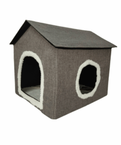 Cat House For Indoor With Soft Mat Easy To Assemble For Small Medium Cats