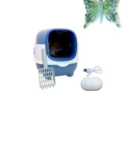 Cat Litter Box (UV Light) Included with Butterfly Craft - Blue