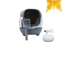 Cat Litter Box (UV Light) Included with Butterfly Craft - Grey